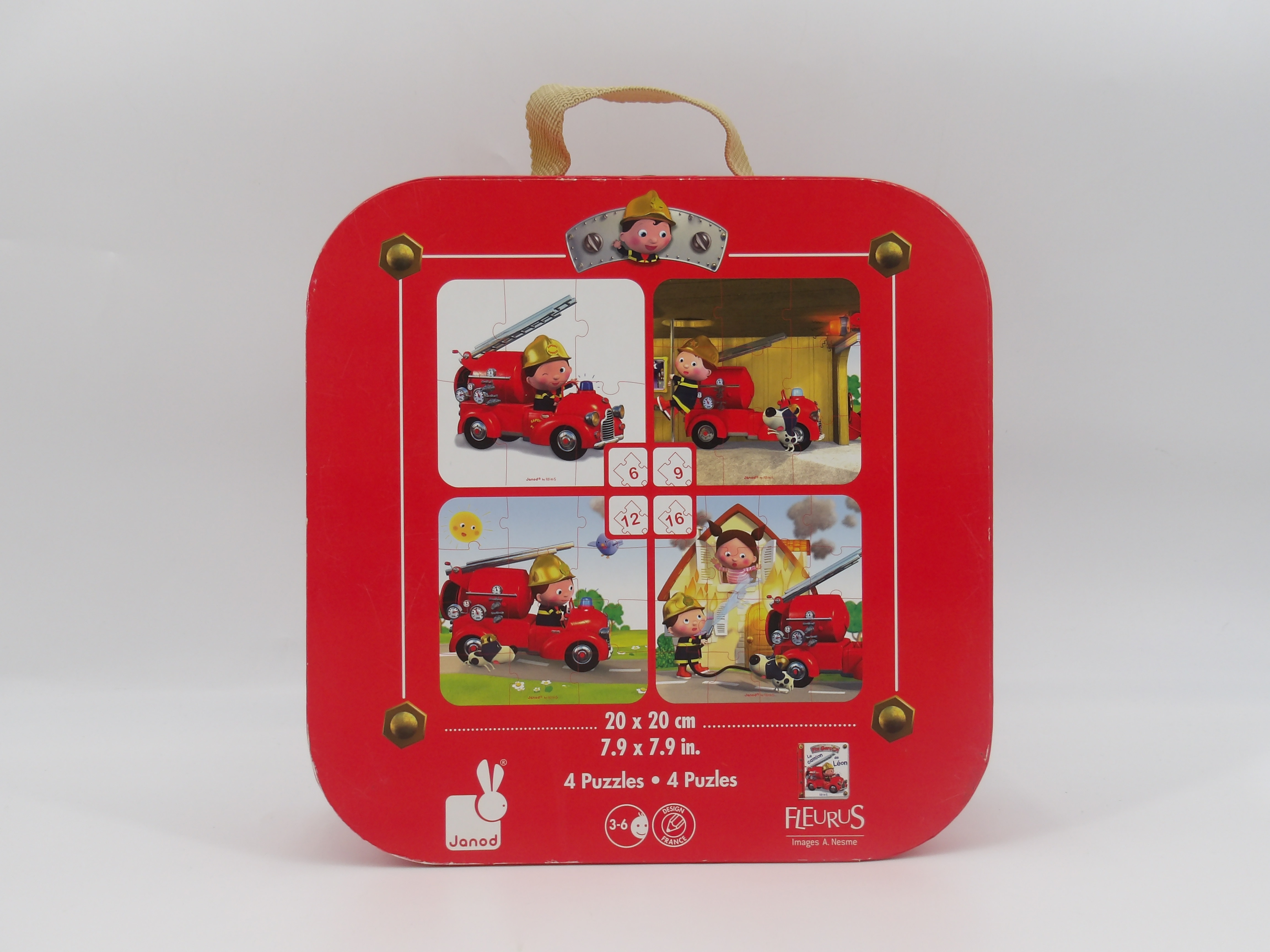 Puzzles progressifs - Camion de pompiers de Léon x4 Très bon état - Vue 2 - 